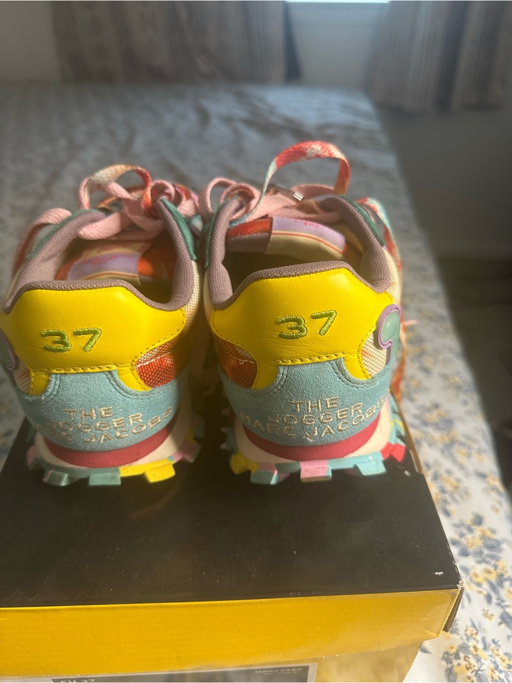 Marc Jacobs Kids Yellow Pink Blue Trail Sneakers